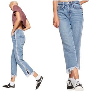 Wild Fable Side Zipper Raw Hem Jeans Size 4